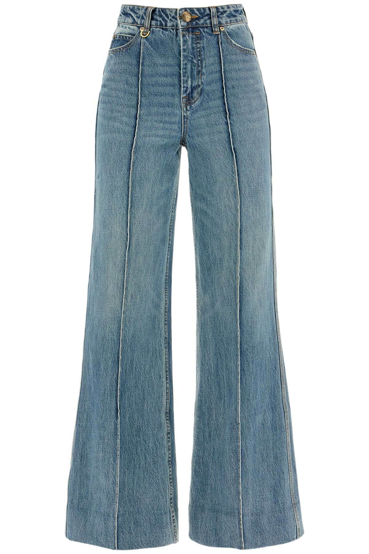 ZIMMERMANN wide leg jeans illustration design product Blue