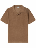 Sunspel - Sea Island Cotton-Terry Polo Shirt - Brown