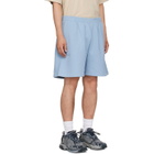 Balenciaga Blue Embroidered Shorts