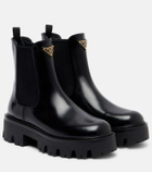 Prada 50 leather platform Chelsea boots