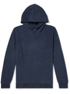 SSAM - Charles Brushed Cotton and Camel Hair-Blend Hoodie - Blue