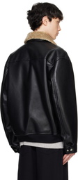 Nanushka Black Lude Faux-Leather Jacket