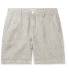 Onia - Austin Houndstooth Linen Shorts - Green