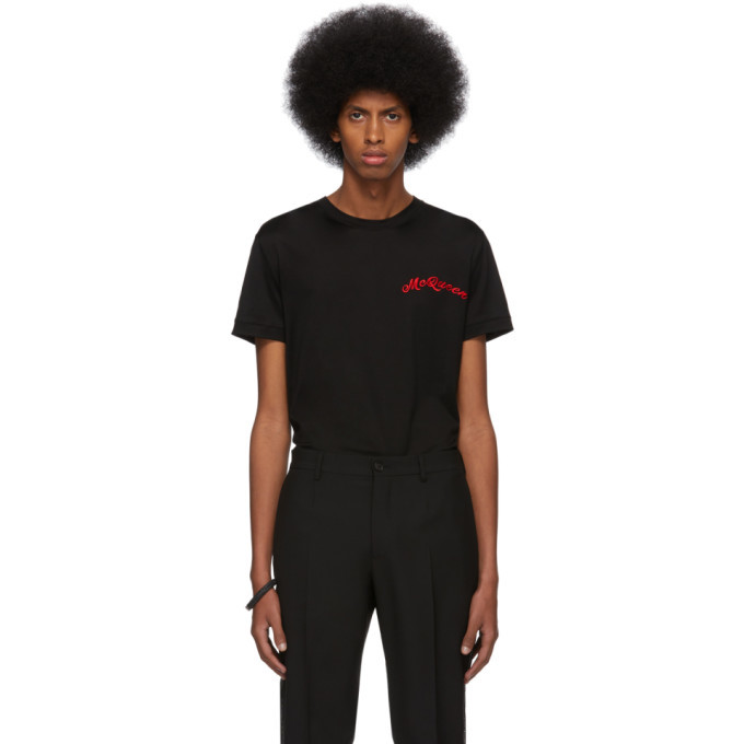 Photo: Alexander McQueen Black Mercerized Logo T-Shirt