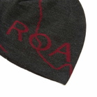 ROA Men's Logo Wool Beanie in Anthracite 