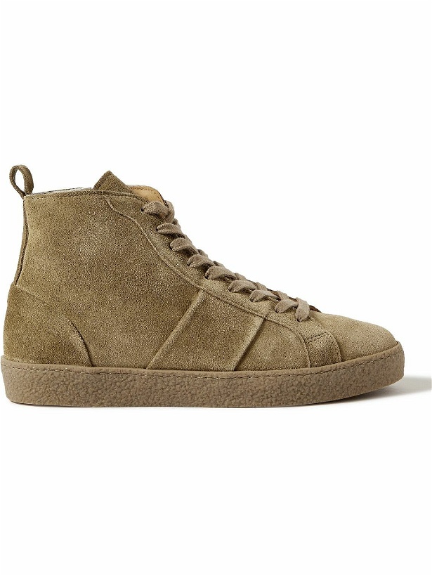 Photo: Mr P. - Larry Shearling-Lined Suede Sneakers - Brown