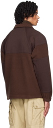 BEAMS PLUS Brown Zip Sweater