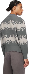 BLUEMARBLE Gray Jacquard Sweater