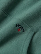 Noah - Logo-Embroidered Cotton-Jersey Hoodie - Green