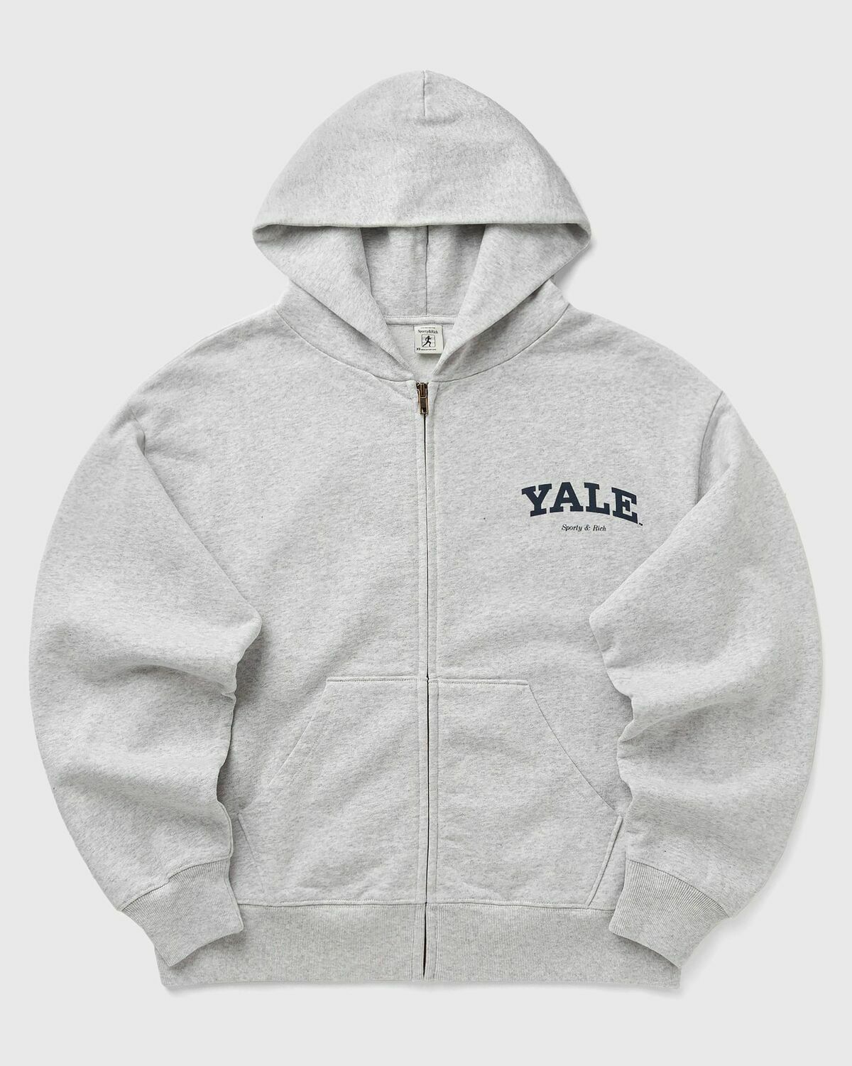Sporty & Rich Yale Classic Zip Hoodie Grey Womens Hoodies/Zipper