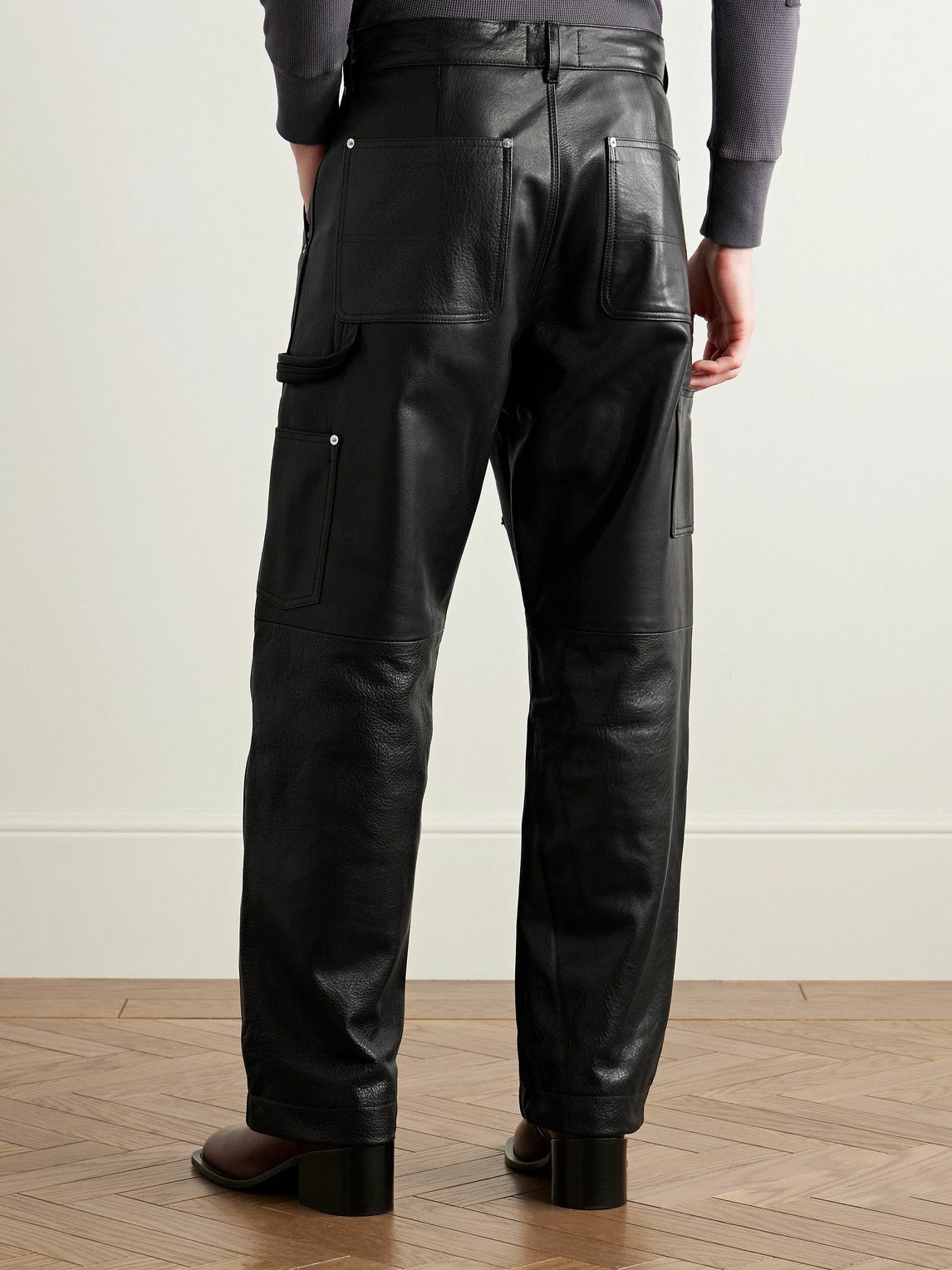 Enfants Riches Déprimés - Panelled Straight-Leg Leather Trousers