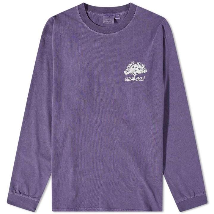 Photo: Gramicci Men's Long Sleeve Preserve It T-Shirt in Purple Pigment