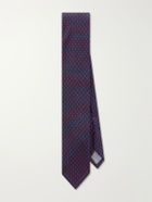 J. Mueser - 7cm Diamond-Jacquard Wool Tie - Blue