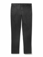 Incotex - Slim-Fit Stretch-Cotton Sateen Trousers - Black