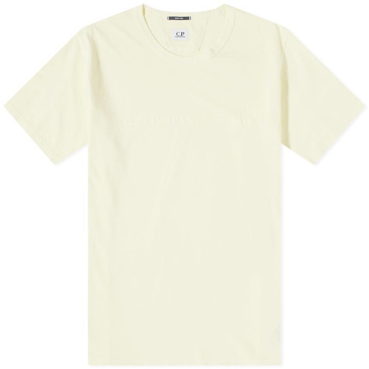 Photo: C.P. Company Men's Chest Logo T-Shirt in Pastel Yellow