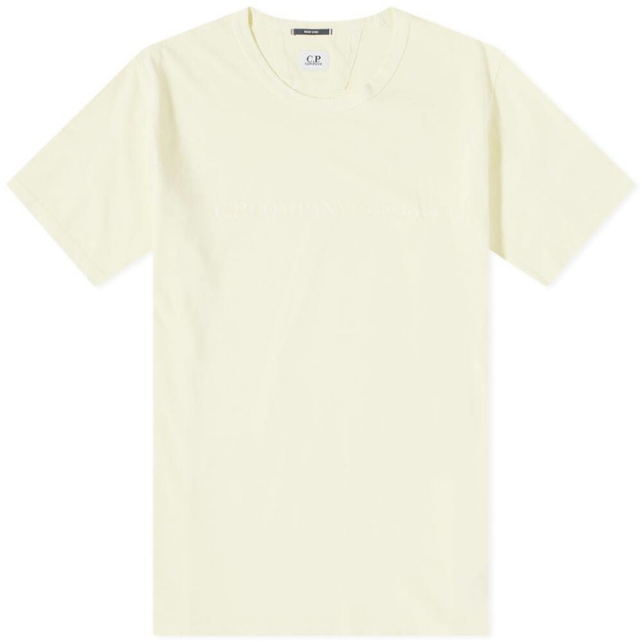 Photo: C.P. Company Men's Chest Logo T-Shirt in Pastel Yellow