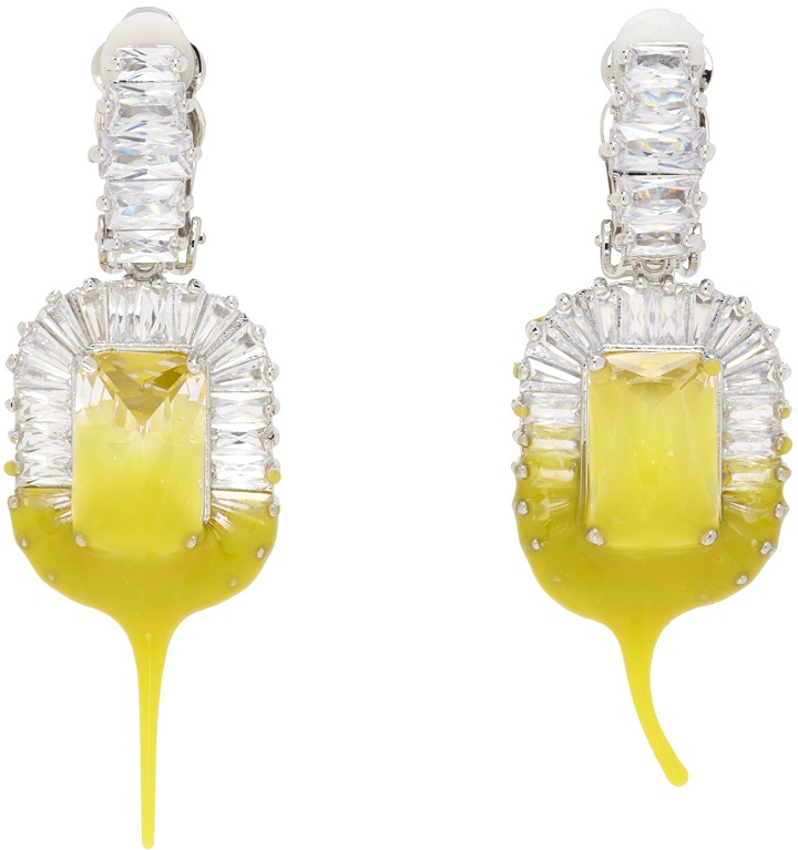 Photo: Ottolinger Silver & Yellow Diamond Dip Clip Earrings