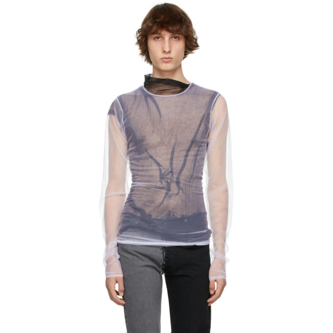 Photo: Maison Margiela White Mesh Layered Long Sleeve T-Shirt