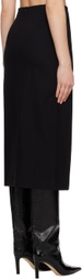 Olēnich Black Cutout Midi Skirt