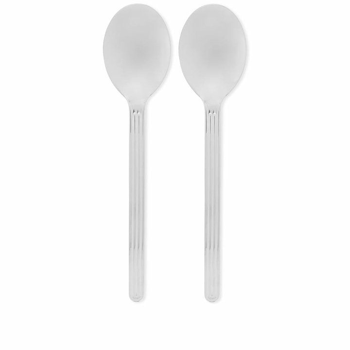 Photo: HAY Sunday Serving Spoon - Set of 2 in Stainless Steel 