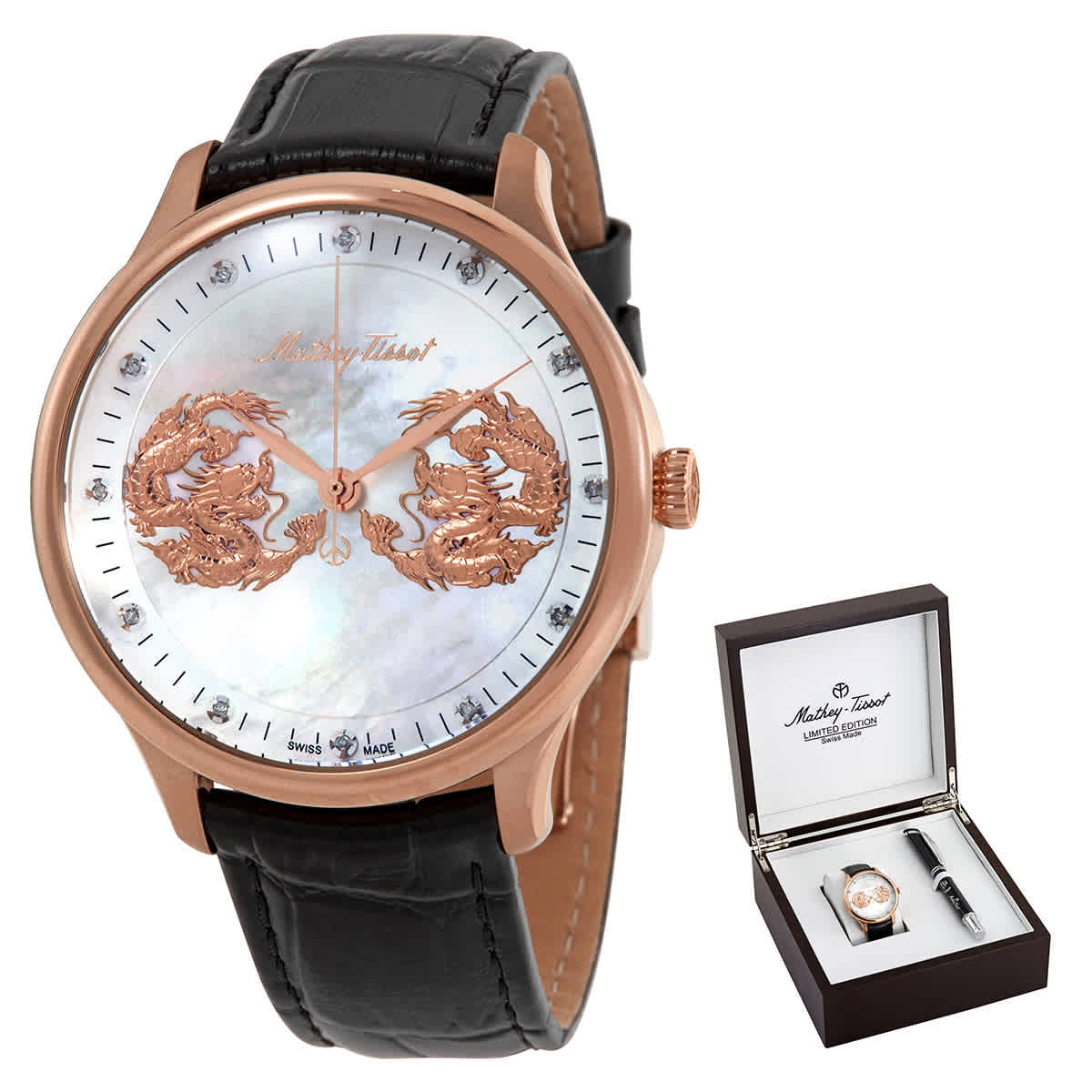 Mathey-Tissot Limited Edition Dragon Automatic Diamond Mens Watch
