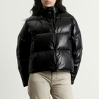 Nothing Written Women's Lambskin Leather Puffer in Black