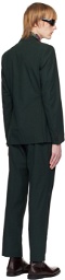 Dries Van Noten Green Single-Breasted Suit