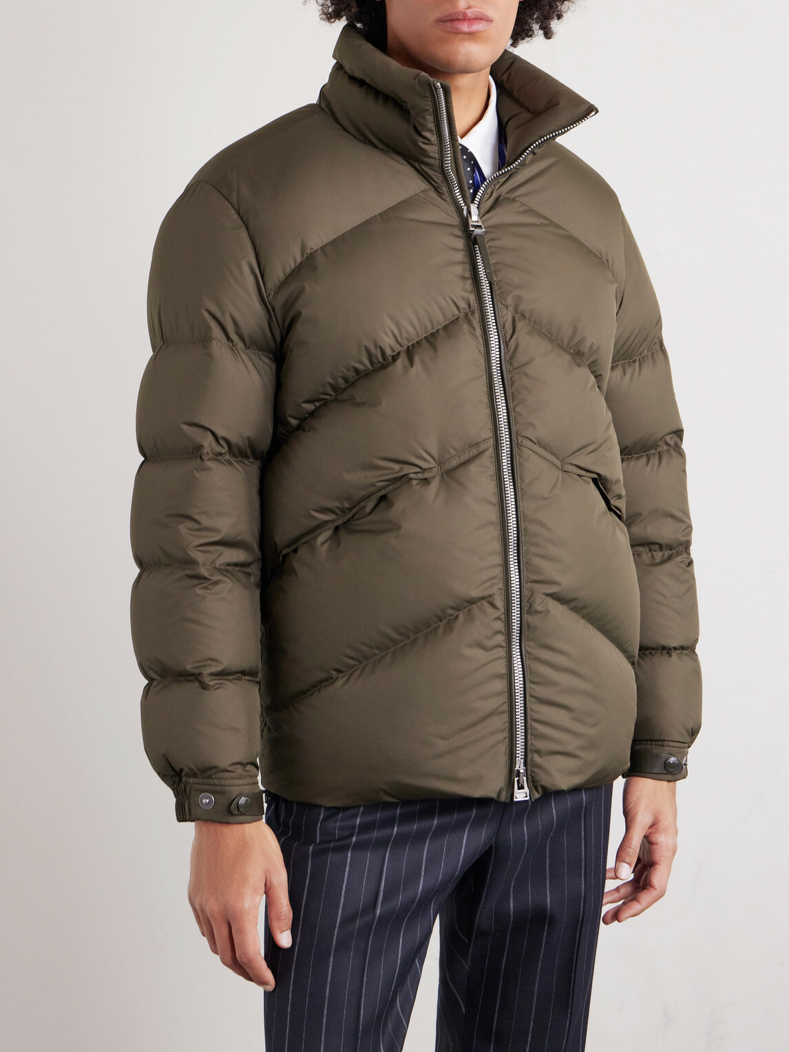 TOM FORD - Padded Quilted Shell Bomber Jacket - Green