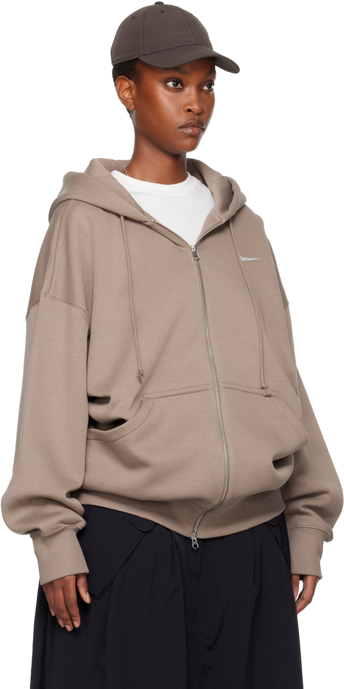 Nike Taupe Sportswear Phoenix Fleece Hoodie