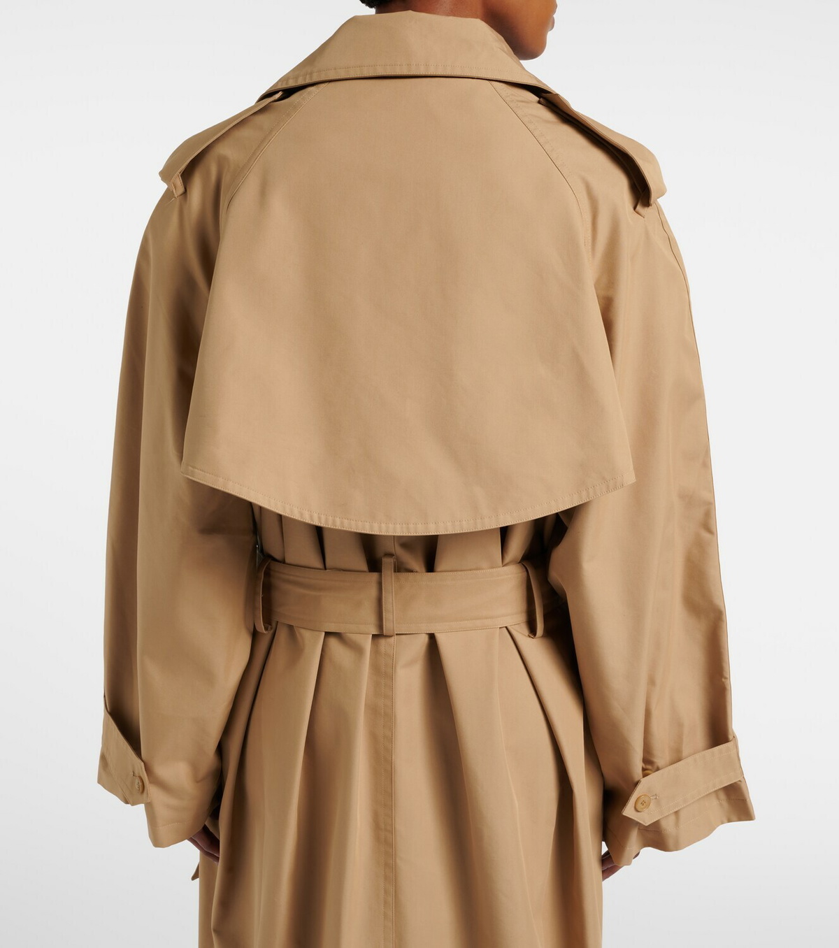 The Frankie Shop Riva oversized cotton trench coat