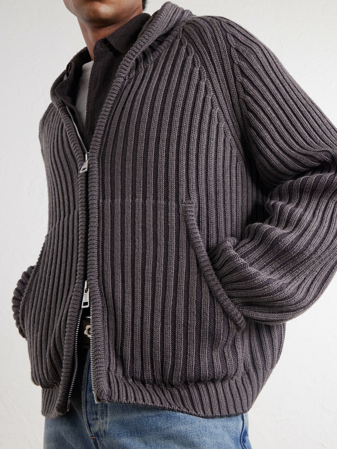 Our Legacy - Level Merino Wool Zip-Up Hoodie - Gray