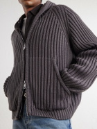 Our Legacy - Level Merino Wool Zip-Up Hoodie - Gray