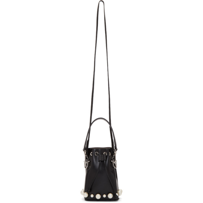 Fendi - Mon Tresor Black Logo Studded Mini Bucket Bag