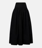 Alaïa Cotton-blend maxi skirt
