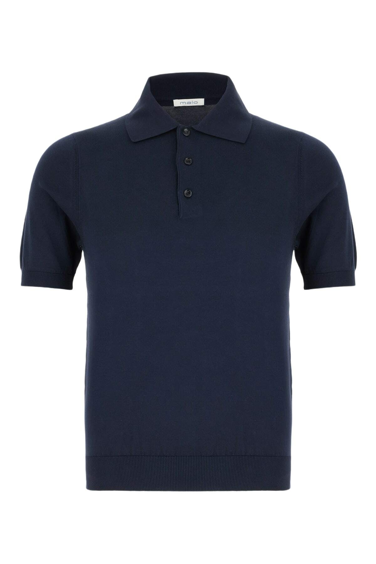 Malo Navy Blue Cotton Polo Shirt