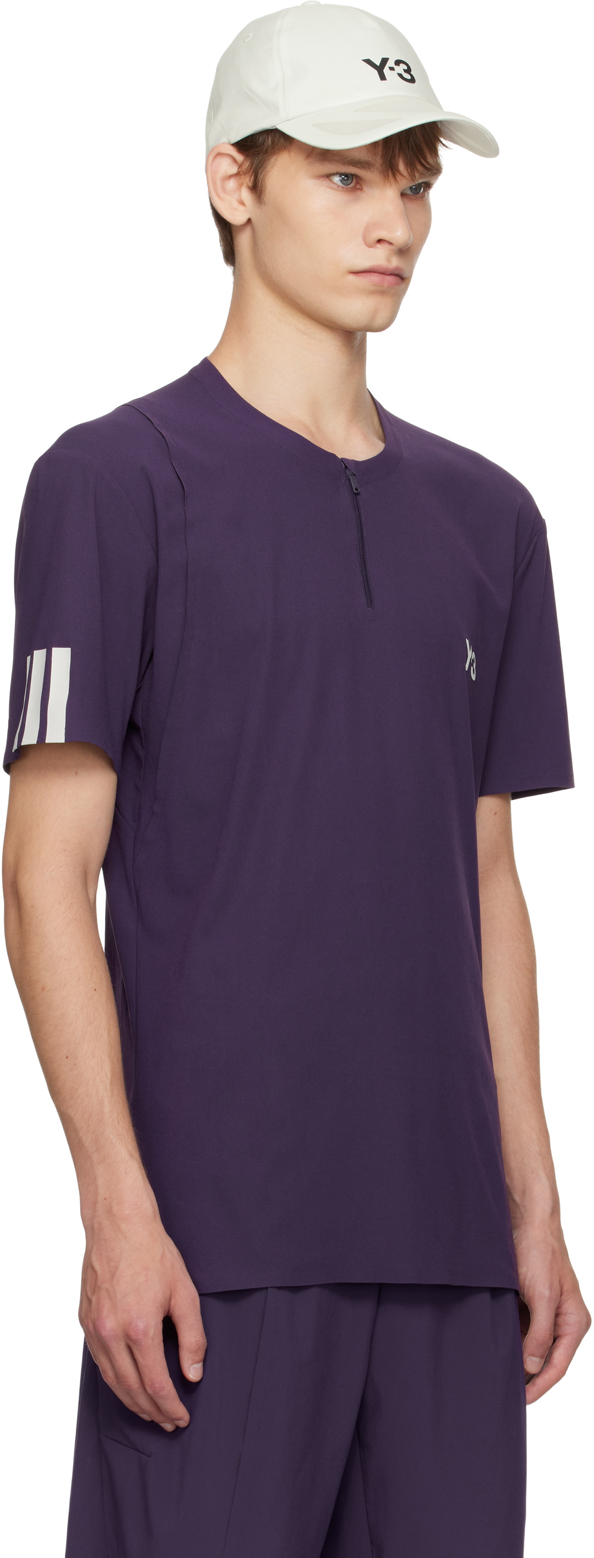 Y-3 Purple US Open Tennis Freelift Zip Pro T-shirt Y-3