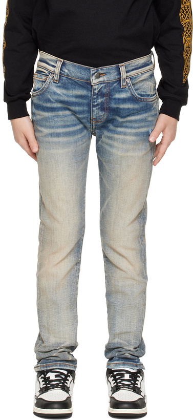 Photo: AMIRI Kids Blue Stack Jeans