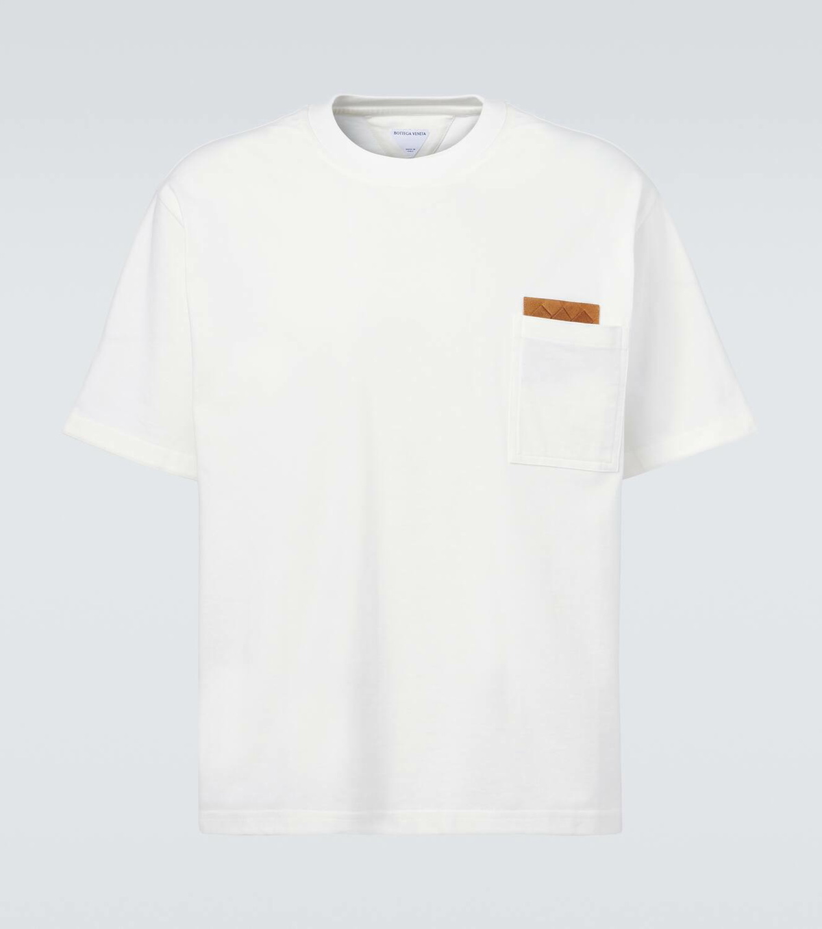 【Bottega Veneta】 Suede-trimmedコットンジャージTシャツ Bottega Veneta Suede-trimmed cotton jersey T-shirt Bottega