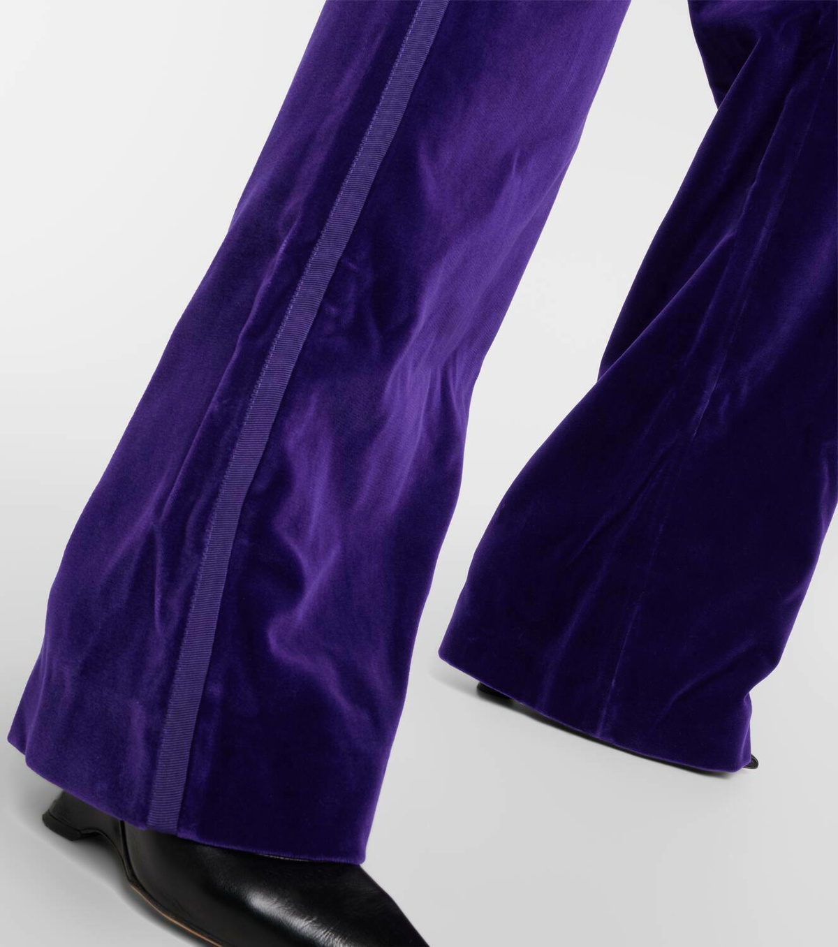 Costarellos Barine cotton velvet wide-leg pants
