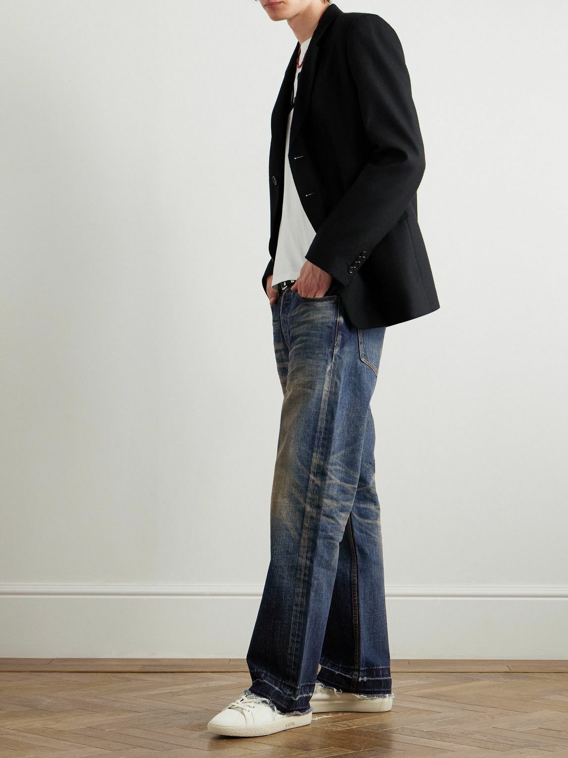 CELINE - Wesley Straight-Leg Distressed Jeans - Blue