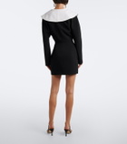 Alessandra Rich Wool-blend crêpe miniskirt
