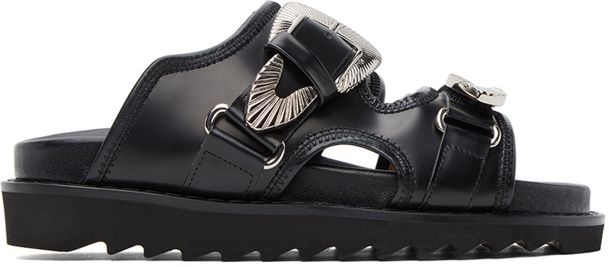 Toga Pulla Black Buckle Sandals Toga Pulla