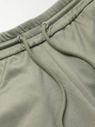 LOEWE - Straight-Leg Logo-Embroidered Herringbone-Striped Tech-Jersey Track Pants - Green