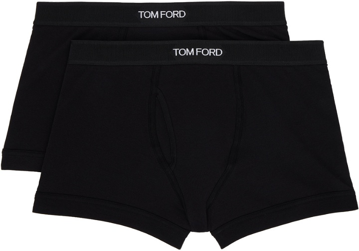 Photo: TOM FORD Two-Pack Black Boxer Briefs