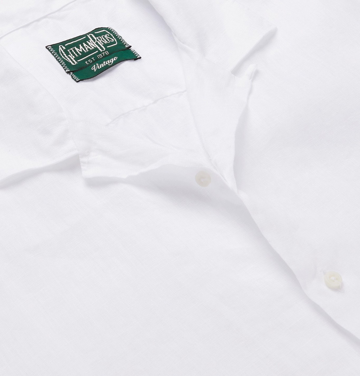 Gitman Vintage - Camp-Collar Linen Shirt - White Gitman Vintage