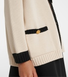 Valentino Bow-detail cotton-blend cardigan