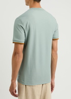 Fred Perry Logo-embroidered Cotton T-shirt Blue