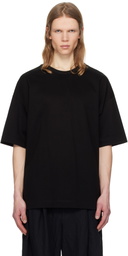 Juun.J Black 'Language' Graphic Semi-Over Fit T-shirt