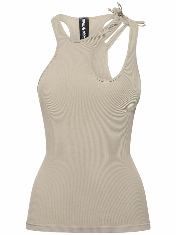 Photo: ANDREADAMO - Ribbed Jersey Top W/ Double Straps