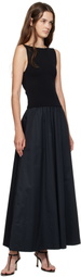 St. Agni Black Bateau Cutout Dress